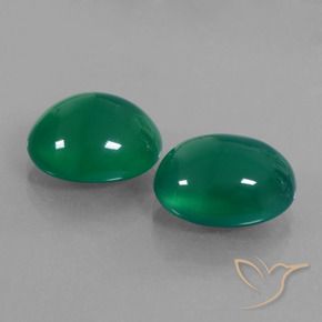 Pedras preciosas de Ágata Verde amarelado natural de 14.02 ct, oval, Translúcido