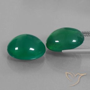 Pedras preciosas de Ágata Verde amarelado natural de 14.02 ct, oval, Translúcido