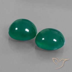 Pedras preciosas de Ágata Verde médio natural de 14.56 ct, oval, Translúcido