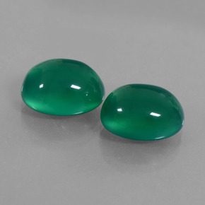 Pedras preciosas de ágata verde natural de 12,08 ct, corte oval, translúcido