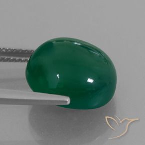 Ágata Verde floresta Natural 8.23ct, oval, Translúcido