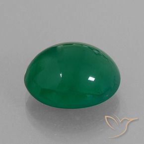 Ágata Verde médio Natural 7.30ct, oval, Translúcido