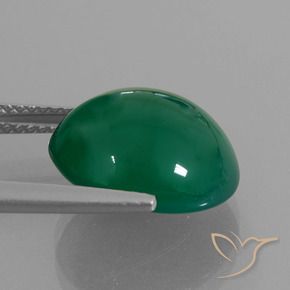Ágata Verde médio Natural 7.30ct, oval, Translúcido