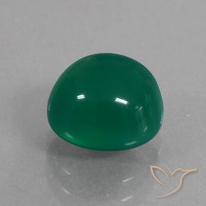 Ágata Verde médio Natural 3.01ct, oval, Translúcido