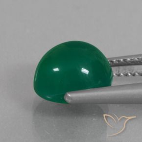 Ágata Verde médio Natural 3.01ct, oval, Translúcido