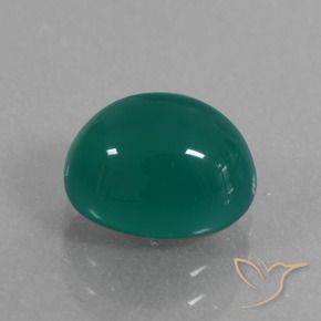 Ágata Verde médio Natural 3.02ct, oval, Translúcido