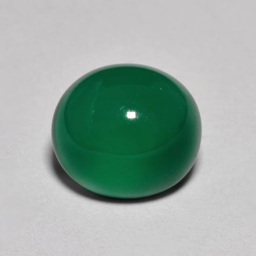Ágata verde natural 2,80ct, corte oval, translúcido