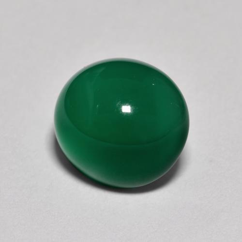 Ágata verde natural 2,80ct, corte oval, translúcido