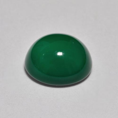 Ágata verde natural 2,80ct, corte oval, translúcido