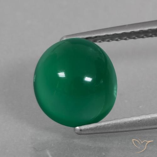 2.75ct Natural Verde floresta Ágata, oval, Translúcido
