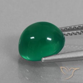 Ágata Verde floresta Natural 2.75ct, oval, Translúcido