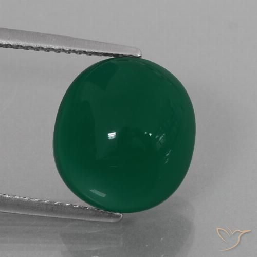 6.74ct Natural Verde Ágata, oval, Translúcido