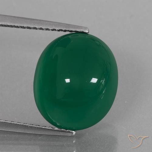 7.44ct Natural Verde amarelado Ágata, oval, Translúcido, Photo A