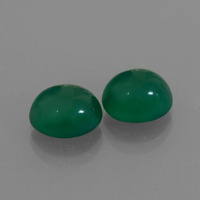 Pedras preciosas de Ágata Verde médio natural de 4.92 ct, Corte Oval, Translúcido