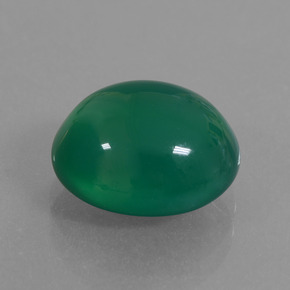 Ágata verde natural 4,31ct, corte oval, translúcido