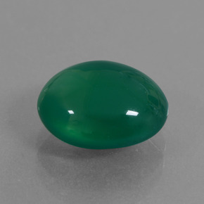 Ágata verde natural 3,82ct, corte oval, translúcido