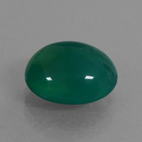 Ágata verde floresta natural 3,89ct, corte oval, translúcido