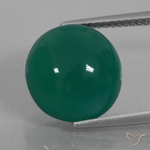 7.25ct Natural Verde médio Ágata, oval, Translúcido