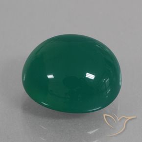 Ágata Verde médio Natural 7.25ct, oval, Translúcido