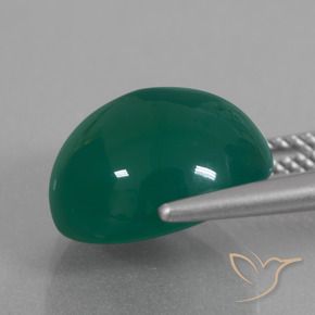 Ágata Verde médio Natural 7.25ct, oval, Translúcido