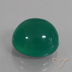Ágata Verde médio Natural 6.52ct, oval, Translúcido