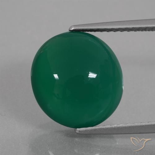 6.78ct Natural Verde floresta Ágata, oval, Translúcido