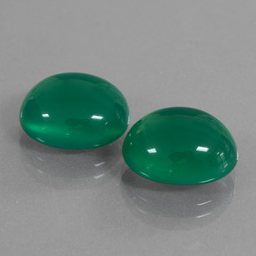 Pedras preciosas de ágata verde natural de 13,23 ct, corte oval, translúcido