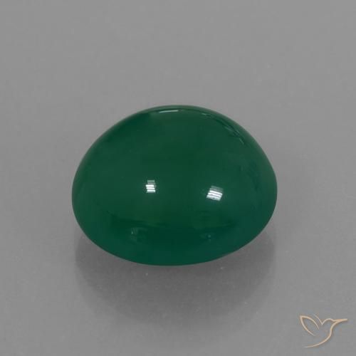 Ágata Verde amarelado Natural 6.28ct, oval, Translúcido
