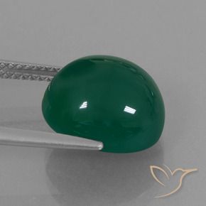Ágata Verde médio Natural 7.21ct, oval, Translúcido