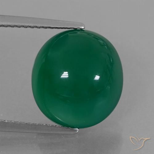7.38ct Natural Verde amarelado Ágata, oval, Translúcido