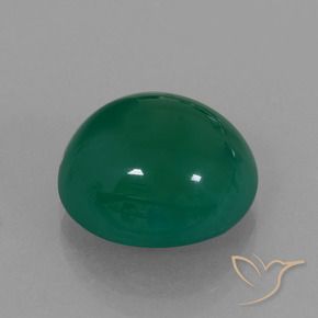 Ágata Verde amarelado Natural 7.38ct, oval, Translúcido
