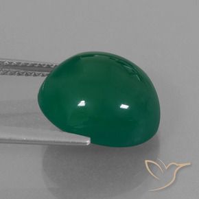 Ágata Verde amarelado Natural 7.38ct, oval, Translúcido