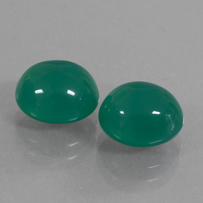 Pedras preciosas de ágata verde natural de 5,78 ct, corte oval, translúcido