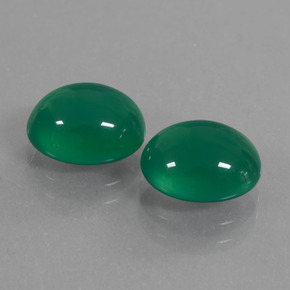 Pedras preciosas de ágata verde natural de 5,20 ct, corte oval, translúcido
