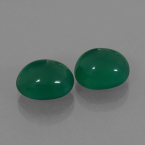 Pedras preciosas de ágata verde natural de 5,56 ct, corte oval, translúcido
