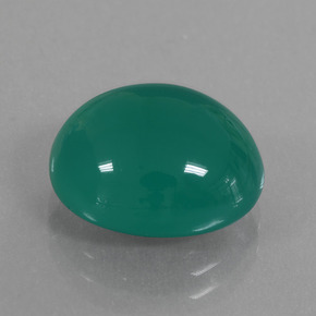 Ágata verde natural 7,10ct, corte oval, translúcido