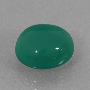 Ágata verde natural 4,11ct, corte oval, translúcido