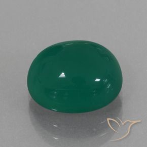 Ágata Verde médio Natural 4.14ct, oval, Translúcido