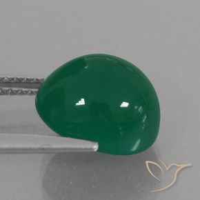 Ágata Verde médio Natural 4.71ct, oval, Translúcido