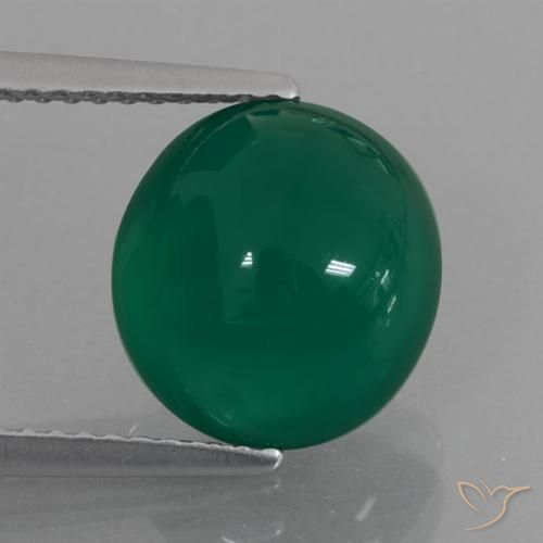 4.34ct Natural Verde floresta Ágata, oval, Translúcido