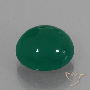 Ágata Verde floresta Natural 4.34ct, oval, Translúcido
