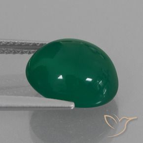 Ágata Verde floresta Natural 4.34ct, oval, Translúcido