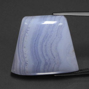 Ágata azul natural 42,18ct, forma extravagante, translúcido