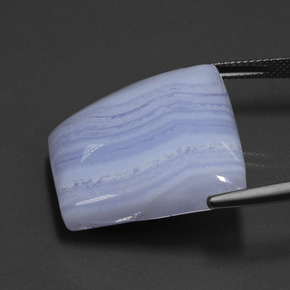 Ágata azul natural 42,18ct, forma extravagante, translúcido