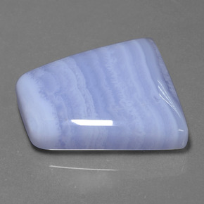 Ágata azul natural 36,34ct, forma extravagante, translúcido