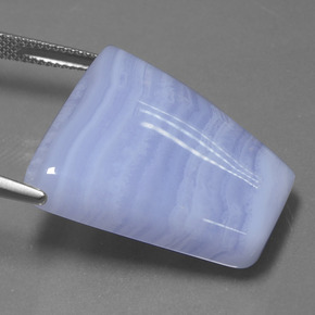Ágata azul natural 36,34ct, forma extravagante, translúcido