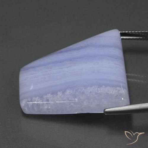 Ágata Violeta Médio-claro Natural 42.24ct, Chique, Translúcido