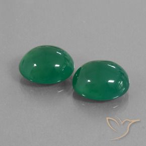 Pedras preciosas de ágata verde natural de 13,04 ct, corte oval, translúcido