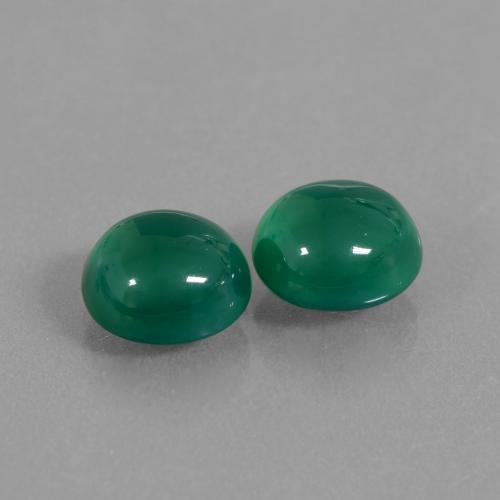 Pedras preciosas de ágata verde natural de 5,36 ct, corte oval, translúcido
