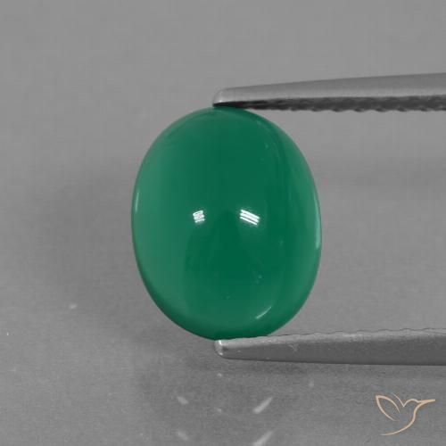 2.33ct Natural verde pinho Ágata, oval, Translúcido